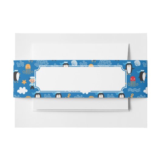 Bandeau De Faire-part motif avec le thème de mer (Devant Example)