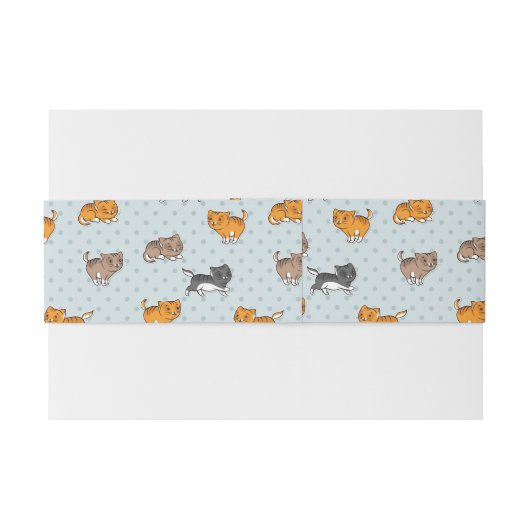 Bandeau De Faire-part motif avec les chats drôles (Dos exemple)