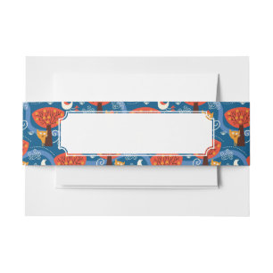 Bandeau De Faire-part motif avec les chats et les oiseaux mignons