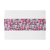 Bandeau De Faire-part motif avec les chats mignons 2 de griffonnage de (Dos exemple)