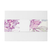 Bandeau De Faire-part Motif avec les fleurs roses (Dos exemple)