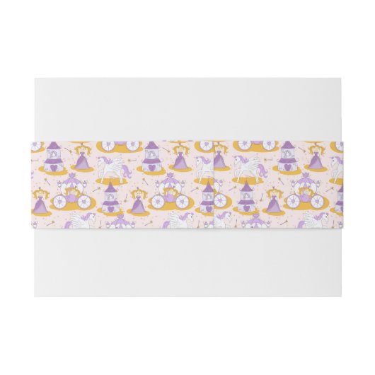 Bandeau De Faire-part motif avec une princesse (Dos exemple)