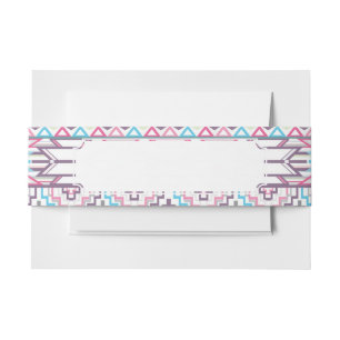 Bandeau De Faire-part Motif aztèque géométrique abstrait 3