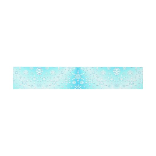 Bandeau De Faire-part Motif Crystal Snowflakes (Plat)
