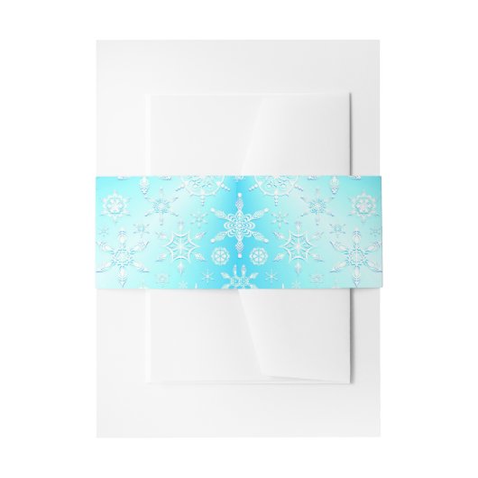 Bandeau De Faire-part Motif Crystal Snowflakes (Devant example)