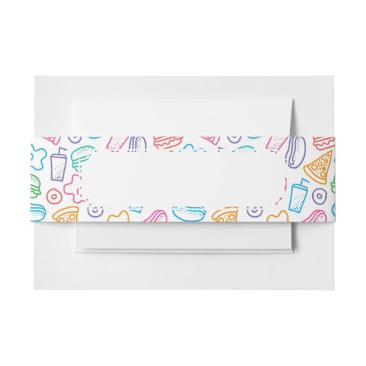 Bandeau De Faire-part Motif d'aliments de préparation rapide (Devant Example)