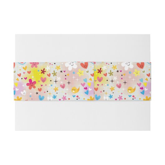 Bandeau De Faire-part motif de bande dessinée d'amusement (Dos exemple)