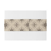Bandeau De Faire-part Motif de boussole de navigation (Dos exemple)
