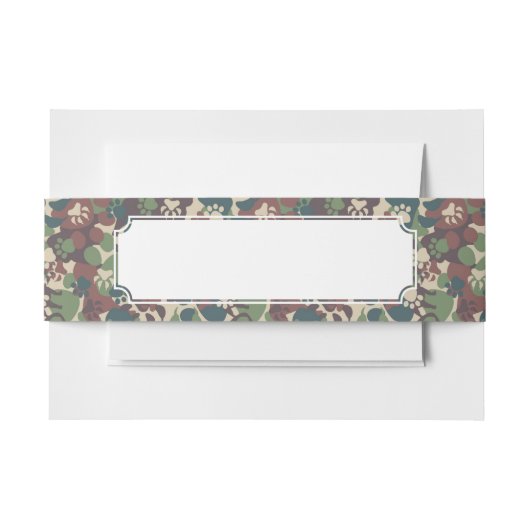 Bandeau De Faire-part Motif de camouflage de chien (Devant Example)