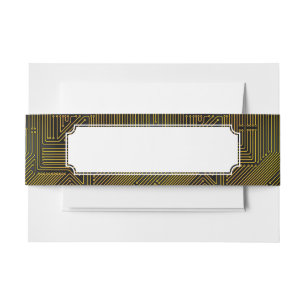 Bandeau De Faire-part Motif de carte d'ordinateur