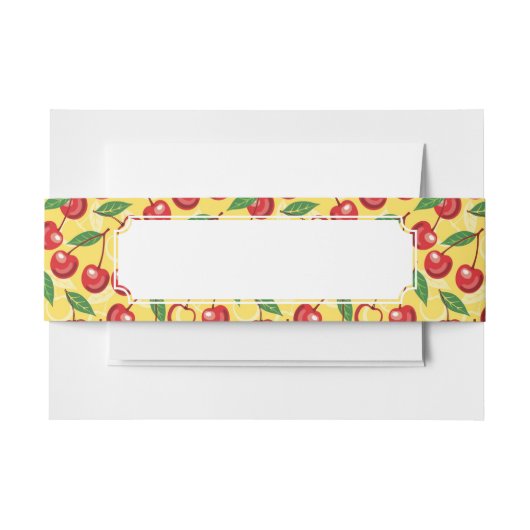 Bandeau De Faire-part Motif de cerise (Devant Example)