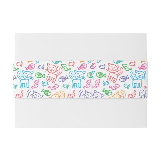 Bandeau De Faire-part motif de chat (Dos exemple)