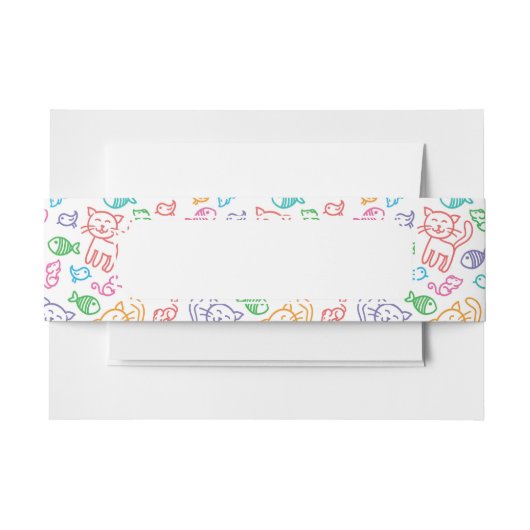 Bandeau De Faire-part motif de chat (Devant Example)