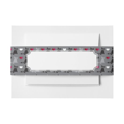 Bandeau De Faire-part motif de chaton et de souris (Devant Example)