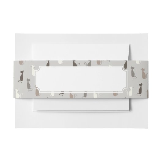Bandeau De Faire-part Motif de chats (Devant Example)