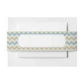 Bandeau De Faire-part Motif de Chevron sur la texture de toile (Devant Example)
