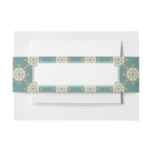 Bandeau De Faire-part Motif de damassé avec les éléments abstraits