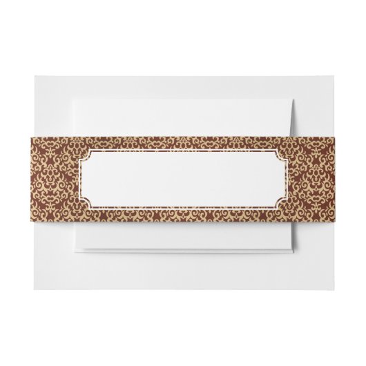 Bandeau De Faire-part Motif de damassé sur l'arrière - plan de gradient (Devant Example)