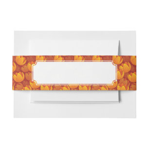 Bandeau De Faire-part Motif de fleur d'or