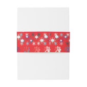 Bandeau De Faire-part Motif de flocon de neige moderne Red Christmas (Dos Example)