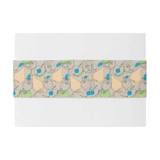 Bandeau De Faire-part Motif de fruits (Dos exemple)