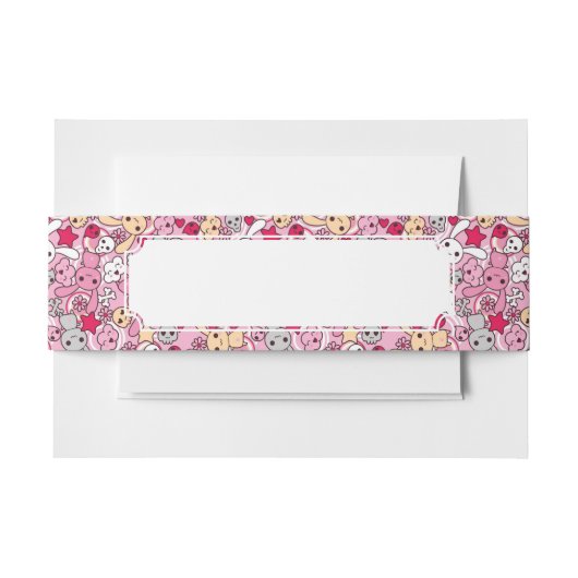 Bandeau De Faire-part Motif de Kawaii (Devant Example)
