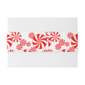 Bandeau De Faire-part Motif de menthe blanche rouge modifiable (Dos exemple)
