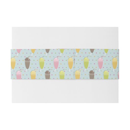 Bandeau De Faire-part Motif de milkshake (Dos exemple)