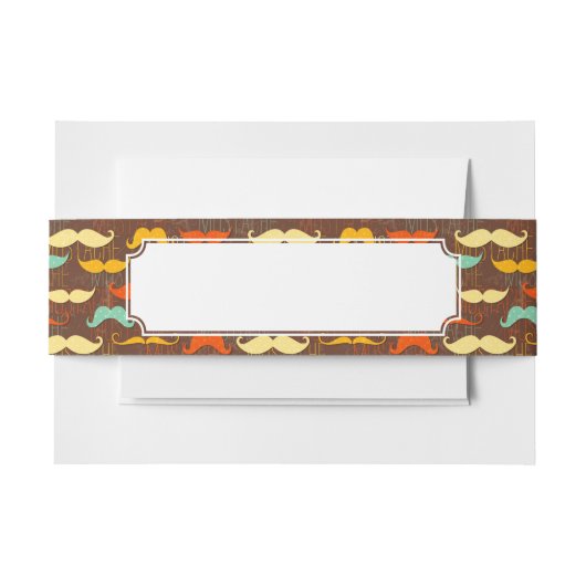 Bandeau De Faire-part Motif de moustache (Devant Example)