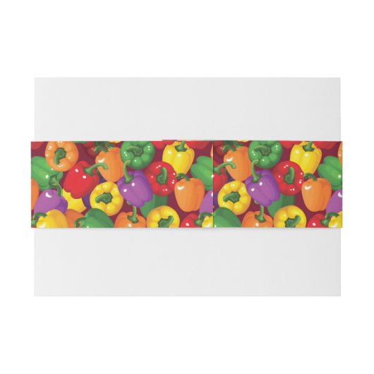 Bandeau De Faire-part Motif de paprika (Dos exemple)