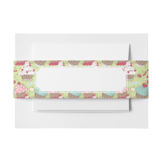 Bandeau De Faire-part Motif de petit gâteau (Devant Example)