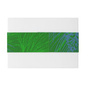 Bandeau De Faire-part Motif de pin de vacances bleu vert (Dos exemple)