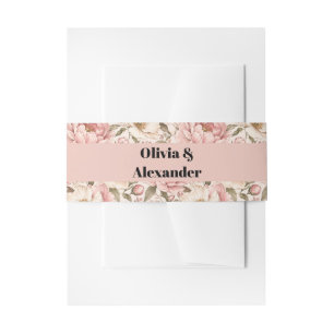 Bandeau De Faire-part Motif de pivoines fleuries vintage