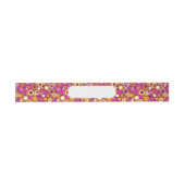 Bandeau De Faire-part Motif de point violet de polka (Plat)