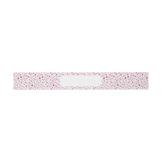 Bandeau De Faire-part motif de rayures de kawaii (Plat)