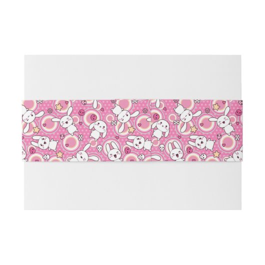 Bandeau De Faire-part motif de rose de kawaii (Dos exemple)