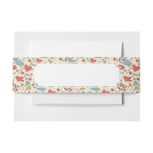 Bandeau De Faire-part Motif de Saint-Valentin avec le cupidon (Devant Example)