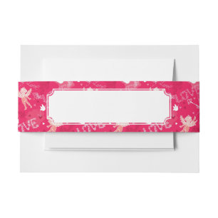 Bandeau De Faire-part Motif de Saint-Valentin avec le cupidon