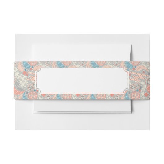 Bandeau De Faire-part Motif de style japonais. Illustration (Devant Example)