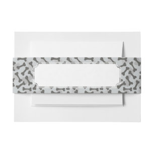 Bandeau De Faire-part Motif de texture d'os à fond gris