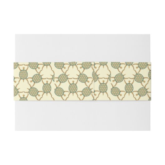 Bandeau De Faire-part Motif de tortue (Dos exemple)