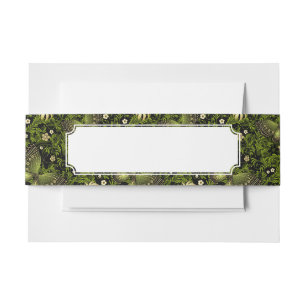 Bandeau De Faire-part Motif de Vert-or de ressort