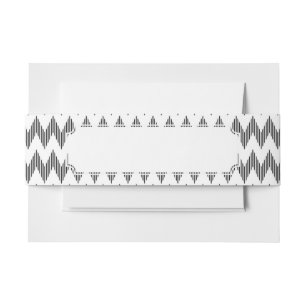 Bandeau De Faire-part Motif de zigzag géométrique