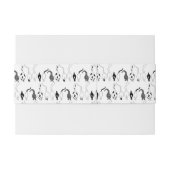 Bandeau De Faire-part Motif des boutons de chat (Dos exemple)