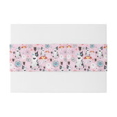 Bandeau De Faire-part motif des chats et des fleurs (Dos exemple)