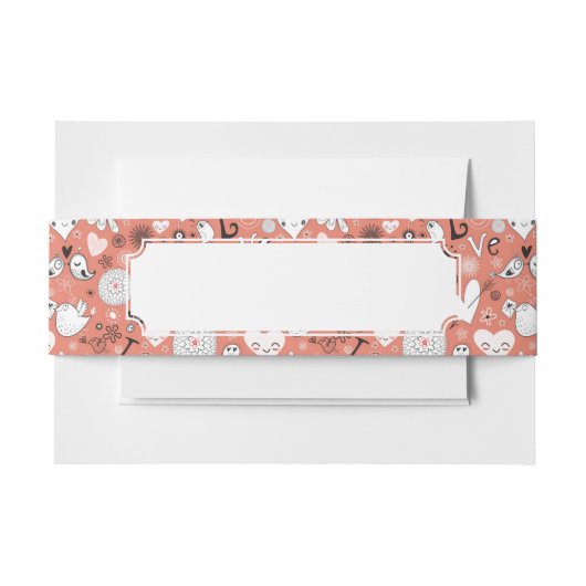 Bandeau De Faire-part Motif d'inséparables (Devant Example)