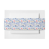 Bandeau De Faire-part Motif d'oiseau d'hiver d'art populaire (Devant Example)