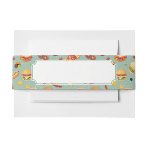 Bandeau De Faire-part Motif élégant d'aliments de préparation rapide