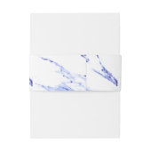 Bandeau De Faire-part Motif en granit Marbre blanc bleu (Dos Example)