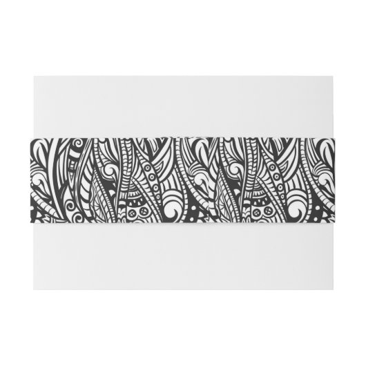 Bandeau De Faire-part Motif ethnique 3 (Dos exemple)